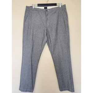 J Crew 770 Straight Pants Mens 36X32 Heather Grey Textured Chinos NWT
